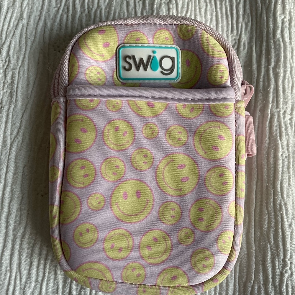Swig Pink and Yellow Smiley Face Women's Bag